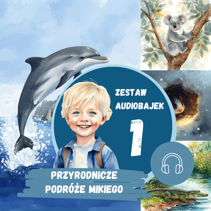 Przyrodnicze Podróże Mikiego – zestaw 4 audiobajek | Przyrodnicze Audiobajki